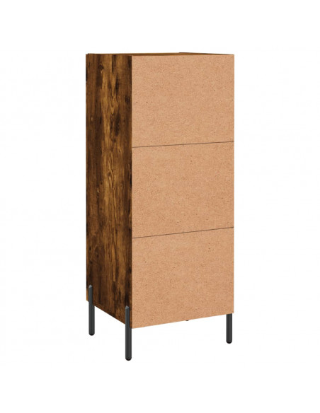 Credenza Rovere Fumo 34,5x34x90 cm in Legno Multistrato