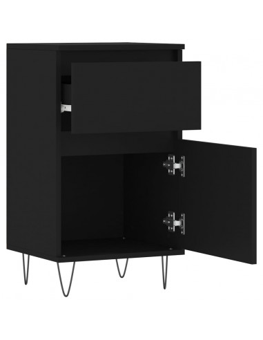 Credenze 2 pz Nere 40x35x70 cm in Legno Multistrato