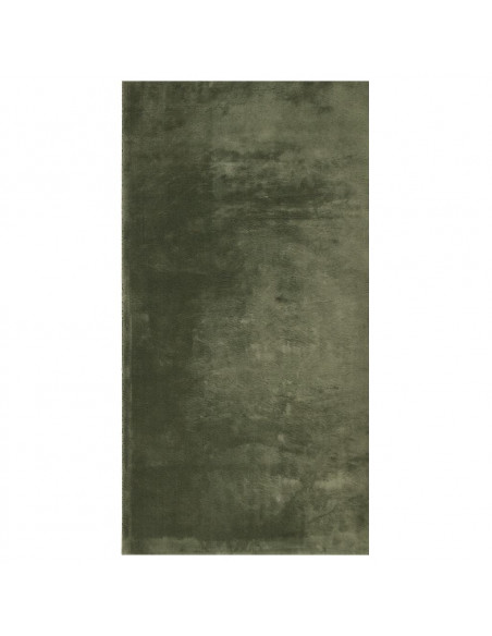 Tappeto Pelo Corto HUARTE Morbido Lavabile Verde Bosco 60x110cm