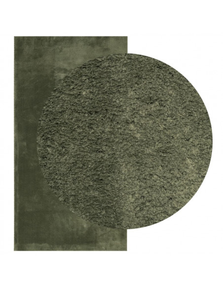 Tappeto Pelo Corto HUARTE Morbido Lavabile Verde Bosco 60x110cm