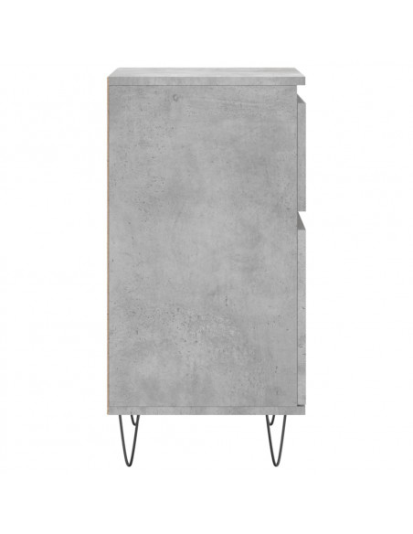 Credenza Grigio Cemento 40x35x70 cm in Legno Multistrato
