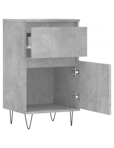 Credenze 2 pz Grigio Cemento 40x35x70 cm in Legno Multistrato