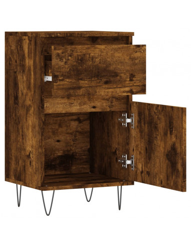 Credenze 2 pz Rovere Fumo 40x35x70 cm in Legno Multistrato