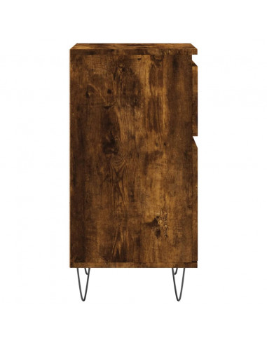 Credenze 2 pz Rovere Fumo 40x35x70 cm in Legno Multistrato