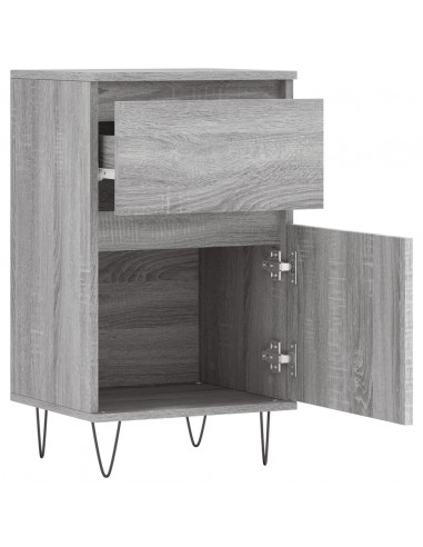 Credenze 2 pz Grigio Sonoma 40x35x70 cm in Legno Multistrato