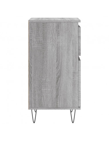 Credenze 2 pz Grigio Sonoma 40x35x70 cm in Legno Multistrato