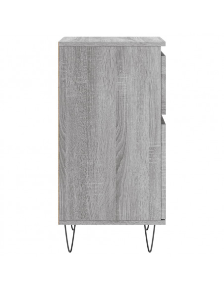 Credenze 2 pz Grigio Sonoma 40x35x70 cm in Legno Multistrato