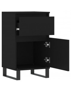 Credenze 2 pz Nere 40x35x70 cm in Legno Multistrato 2