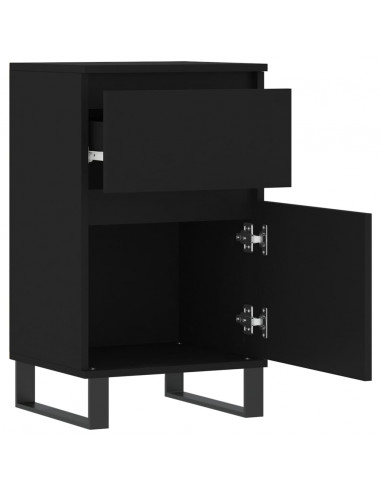 Credenze 2 pz Nere 40x35x70 cm in Legno Multistrato