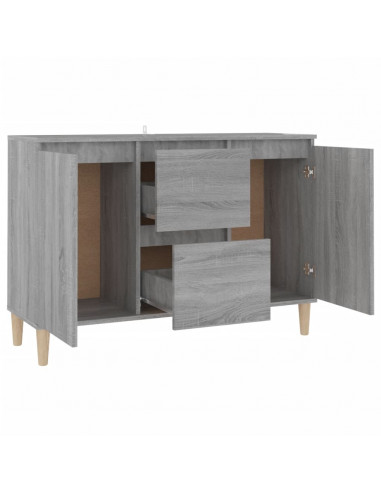 Credenza Grigio Sonoma 103,5x35x70 cm in Legno Ingegnerizzato