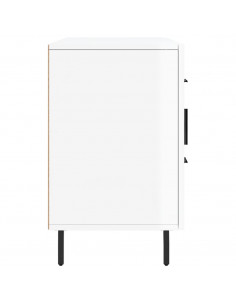Credenza Bianco Lucido 100x36x60 cm in Legno Multistrato 2