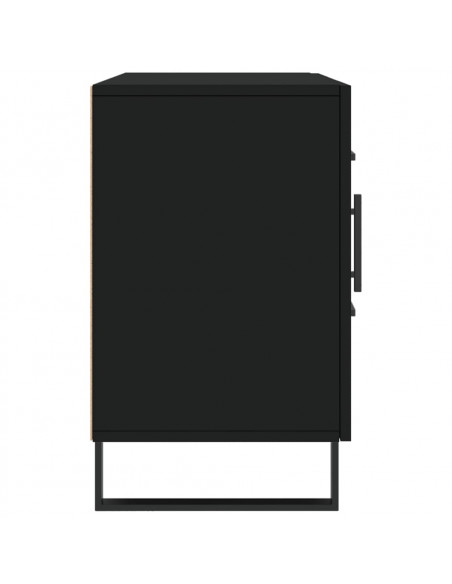 Credenza Nera 100x36x60 cm in Legno Multistrato