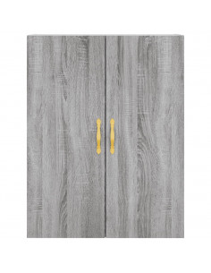 Mobile a Parete Grigio Sonoma 69,5x34x90 cm 2