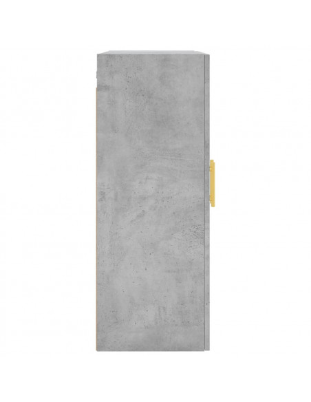 Mobile a Parete Grigio Cemento 69,5x34x90 cm