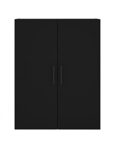 Mobile a Parete Nero 69,5x34x90 cm