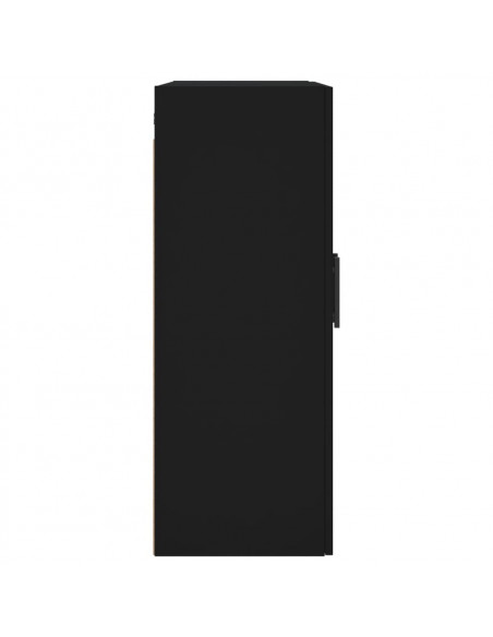 Mobile a Parete Nero 69,5x34x90 cm