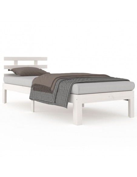 Giroletto Bianco in Legno Massello 75x190 cm Small Single