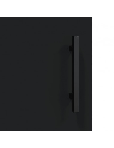 Mobile a Parete Nero 69,5x34x90 cm