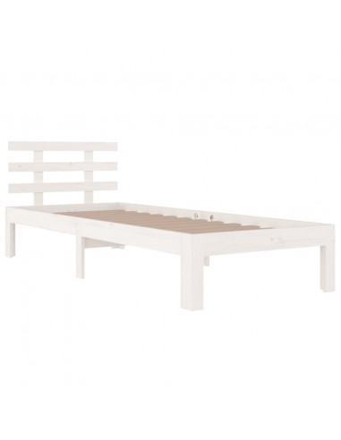 Giroletto Bianco in Legno Massello 75x190 cm Small Single