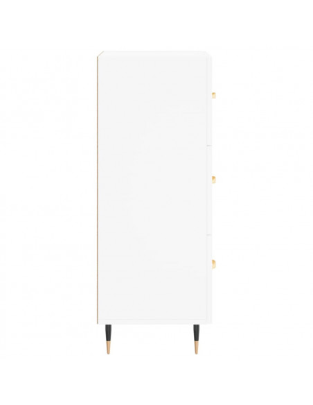 Credenza Bianca 34,5x34x90 cm in Legno Multistrato