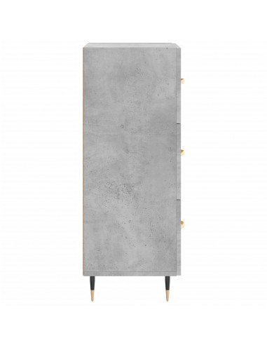 Credenza Grigio Cemento 34,5x34x90 cm in Legno Multistrato