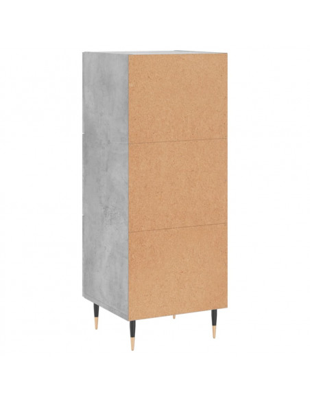 Credenza Grigio Cemento 34,5x34x90 cm in Legno Multistrato