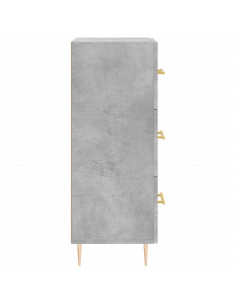 Credenza Grigio Cemento 34,5x34x90 cm in Legno Multistrato 2