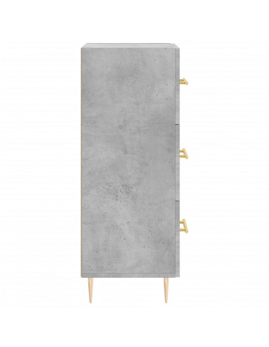 Credenza Grigio Cemento 34,5x34x90 cm in Legno Multistrato