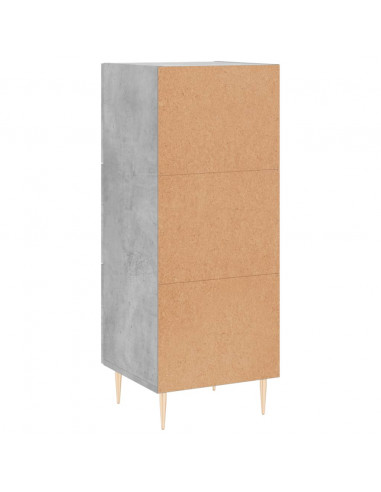 Credenza Grigio Cemento 34,5x34x90 cm in Legno Multistrato