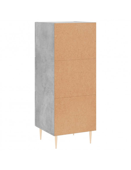 Credenza Grigio Cemento 34,5x34x90 cm in Legno Multistrato