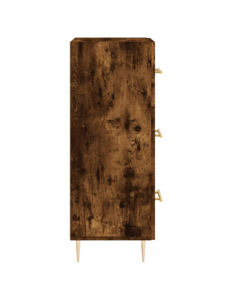 Credenza Rovere Fumo 34,5x34x90 cm in Legno Multistrato