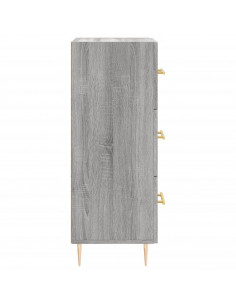 Credenza Grigio Sonoma 34,5x34x90 cm in Legno Multistrato 2