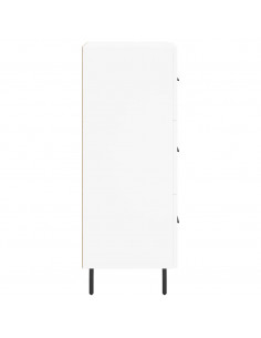 Credenza Bianca 34,5x34x90 cm in Legno Multistrato 2