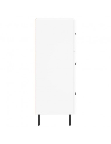 Credenza Bianca 34,5x34x90 cm in Legno Multistrato