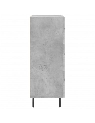Credenza Grigio Cemento 34,5x34x90 cm in Legno Multistrato