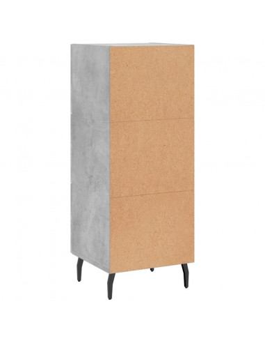 Credenza Grigio Cemento 34,5x34x90 cm in Legno Multistrato
