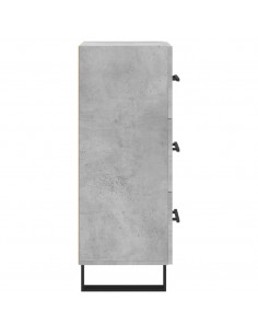 Credenza Grigio Cemento 34,5x34x90 cm in Legno Multistrato 2