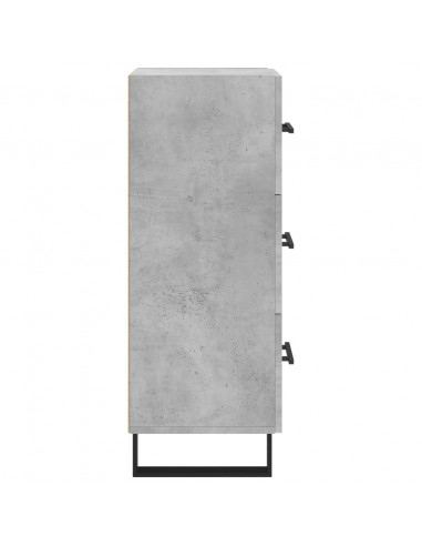Credenza Grigio Cemento 34,5x34x90 cm in Legno Multistrato