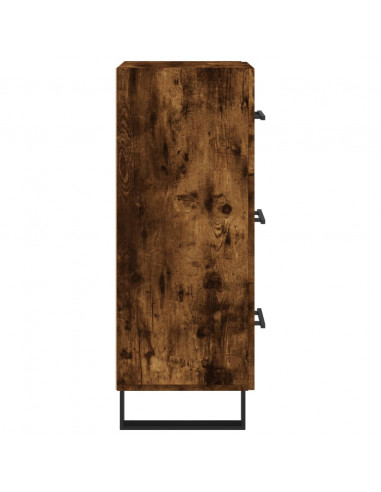 Credenza Rovere Fumo 34,5x34x90 cm in Legno Multistrato