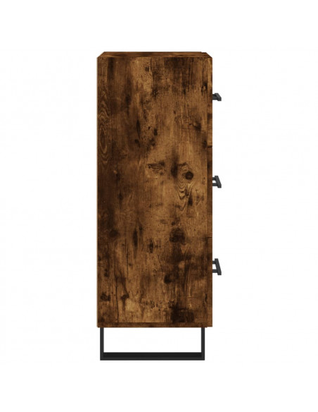 Credenza Rovere Fumo 34,5x34x90 cm in Legno Multistrato