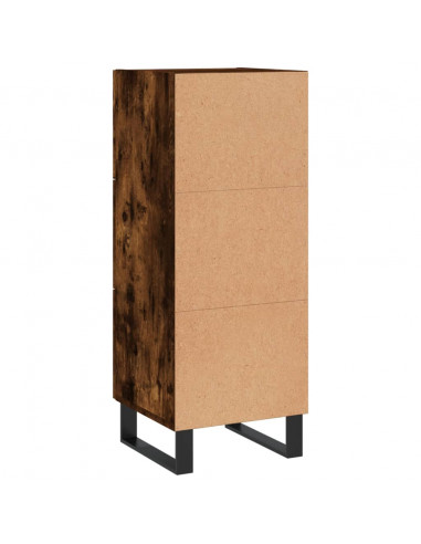 Credenza Rovere Fumo 34,5x34x90 cm in Legno Multistrato