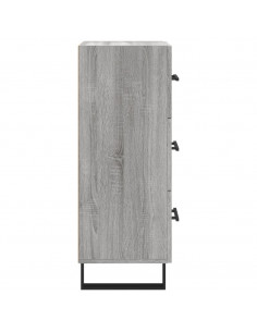 Credenza Grigio Sonoma 34,5x34x90 cm in Legno Multistrato 2