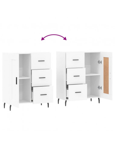 Credenza Bianca 69,5x34x90 cm in Legno Multistrato