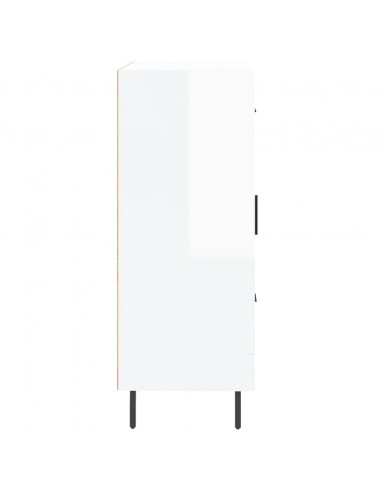 Credenza 69,5x34x90 cm in Legno Multistrato Bianco Lucido