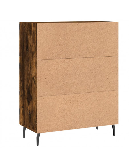 Credenza Rovere Fumo 69,5x34x90 cm in Legno Multistrato