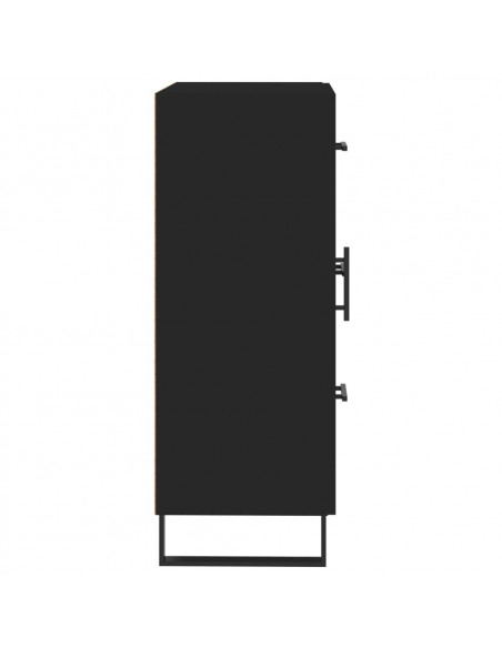 Credenza Nera 69,5x34x90 cm in Legno Multistrato