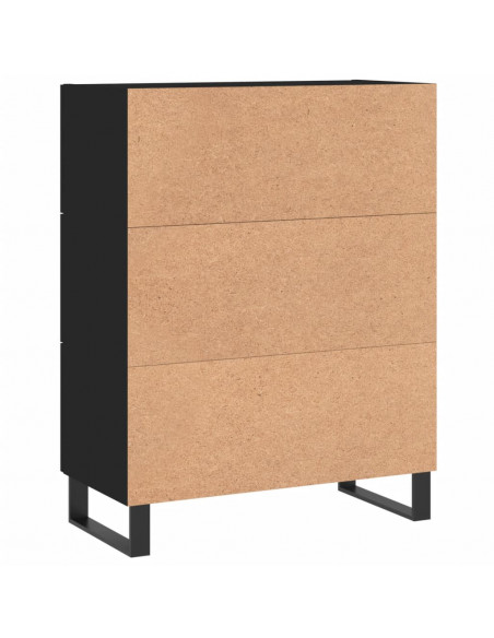 Credenza Nera 69,5x34x90 cm in Legno Multistrato