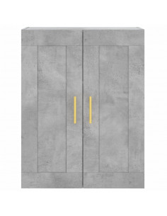 Mobile a Parete Grigio Cemento 69,5x34x90 cm Legno Multistrato 2