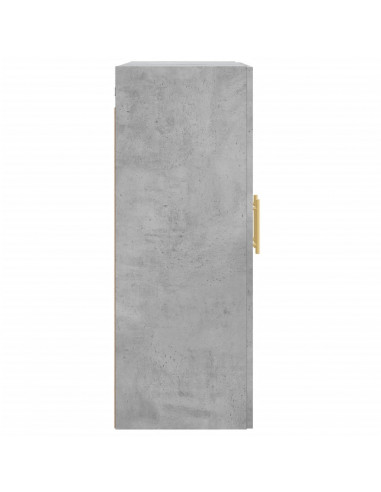 Mobile a Parete Grigio Cemento 69,5x34x90 cm Legno Multistrato