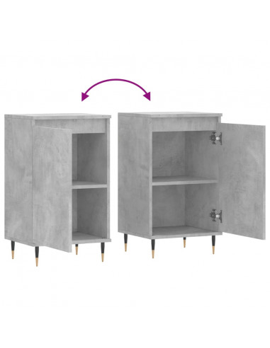 Credenza Grigio Cemento 40x35x70 cm in Legno Multistrato